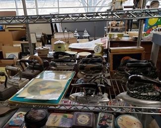 Assorted antique & vintage irons $10 & up 