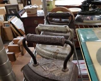 Assorted antique & vintage irons $10 & up 