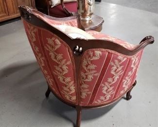 Antique victorian ornate carved arm chair $495 