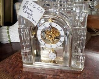 Ornate glass clock japan $35 \