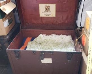 Vintage Leather steam trunk Property of Carson Pirie Scott $995 