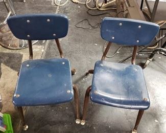 (2) Virco blue childs chairs $35 pair 