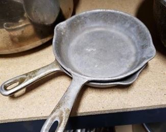 (2) Small cast iron skillets $10 
