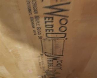 8 Assorted size 2" thick restaurant espresso stain solid maple tables with pedestal bases $125 & up