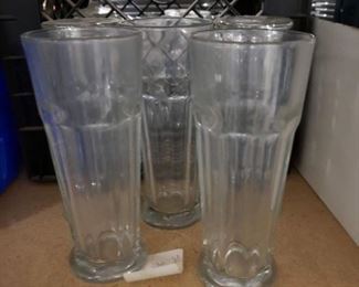 (5) 8" Tall Large Ice Cream shop tall sundae glasses $20 