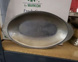 52 Stainless steel relish platters $100 