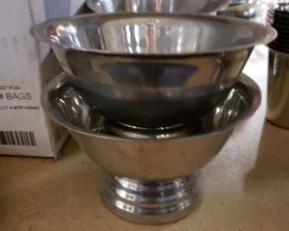 Stainless steel footed bowls Call 