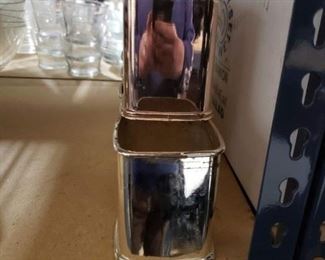 Shiny silver rectangular holders Call 