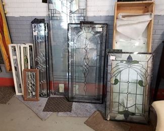 Assorted Low E double panel stain & leaded glass inserts Offering 30% off all remaining stock. original price starts $95 to $575 before discount.