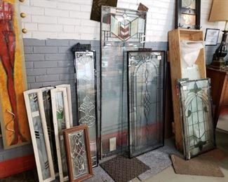 Assorted Low E double panel stain & leaded glass inserts Offering 30% off all remaining stock. original price starts $95 to $575 before discount.