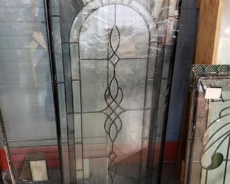 Assorted Low E double panel stain & leaded glass inserts Offering 30% off all remaining stock. Original price starts $95 to $575 before discount.    FEATURED  22"w X 48"h WAS $450 NOW $315 WITH DISCOUNT