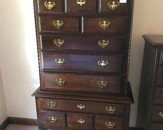 Kinkade tall boy dresser, Cherry Queen Ann $400