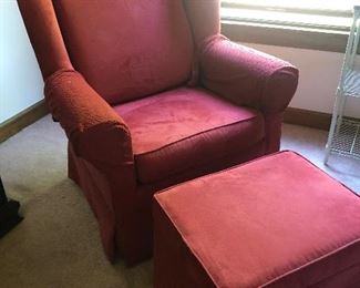 Upholstered rocket with ottoman $110