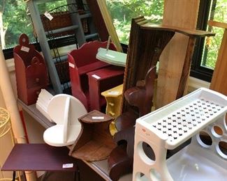 Assortment of wall shelves