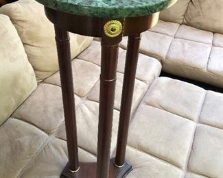 Marble top plant stand $44