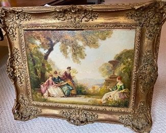One of two Original oil on composition board Frederick Ballard Williams paintings