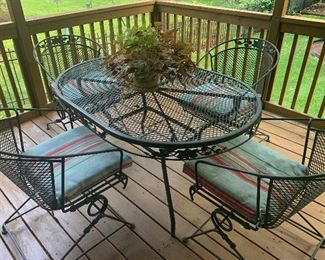 Wrought Iron Table with 4 Chairs