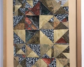 Vinyl Quilt Installation by Larry Crost featured artist in 1970th in New York Gallery  17”x21”