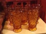 Vintage Amber Fostoria glasses
