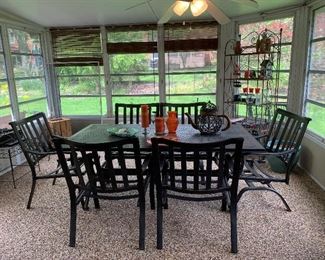 Metal Patio Dining Table and Chairs