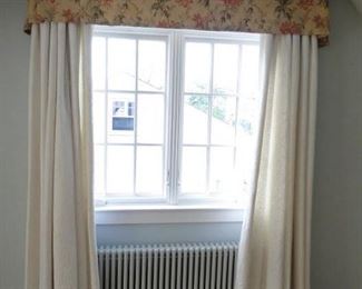 Bennison Valance Ralph Lauren Drapes there are two set of these and a smaller valence Drapes are 87" long. Asking $500 for all.