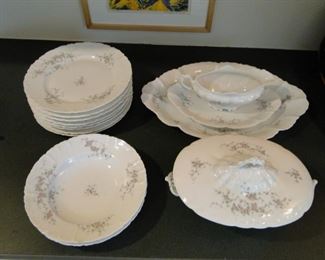 Habsbert Austria 8 plates, 2 platters, 2 bowls, gravy dish and tureen/covered bowl. $60 all. 