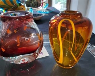 Saba, Blown Glass, (Red), Art Glass