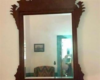 $150 - Large Wood Hanging Mirror; 27x46