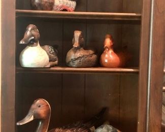 Mallard Decoy Duck Collection - Large (bottom left) $25, 3 colorful medium $20 each, 2 smaller wooden ones $15 each