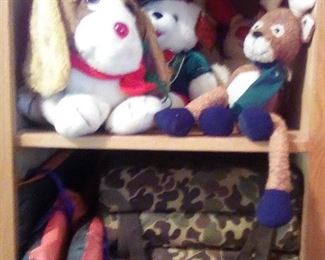 Camo, stuffed animals