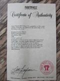 Certificate of Authenticity for Fanch art piece