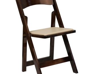 Folding fruitwood chair -- cushion removable for cleaning!
