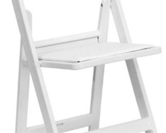 Resin white folding chairs