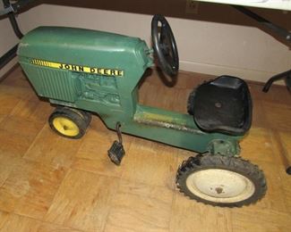 Vintage cast aluminum child's tractor