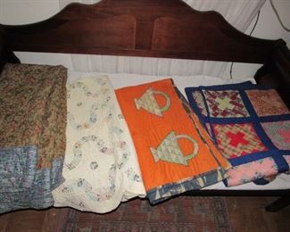 Antique hand sewn quilts