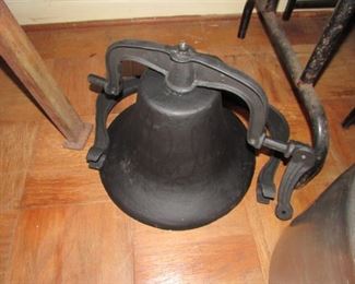 One of two cast iron bells