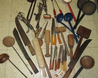 Vintage kitchen - copper, enamel & wood