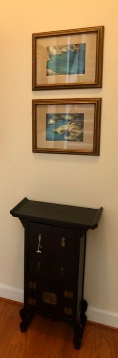 Japanese styled chest, original paintings