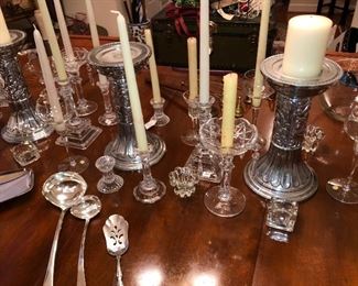 various candle holders by Lenox, Waterford, Shannon, etc, 