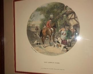 Hunt scene framed print