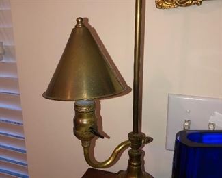 Antique electric brass desk lamp