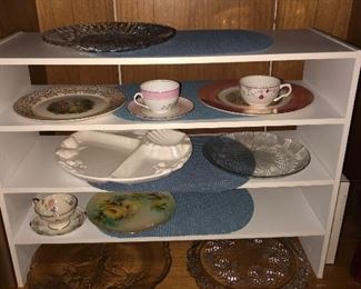 vintage plates and cake plates