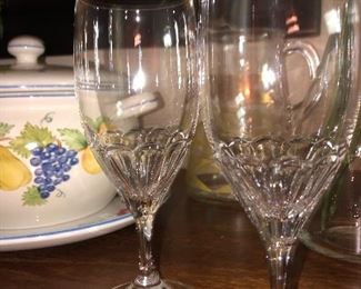 French crystal wine glasses