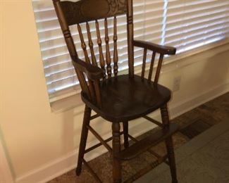 antique youth chair or high chair