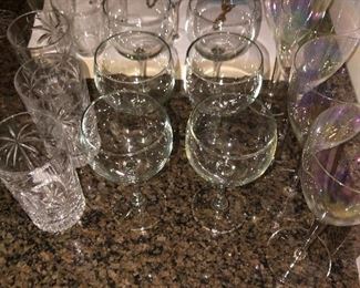 variety of crystal wine glasses