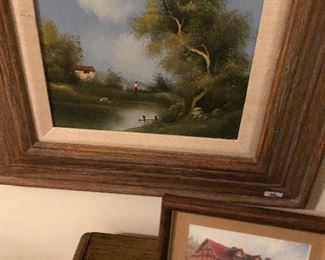 original painting with paperwork attached 