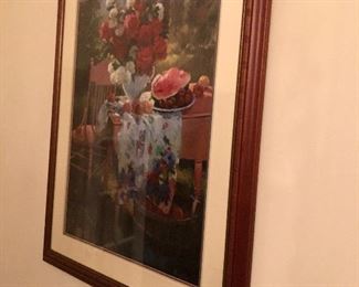 framed art print treated to look like a painting