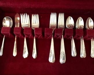 closer photo of Blossom time sterling flatware