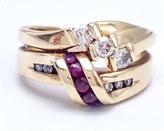 Ruby and Diamond Gold Ring