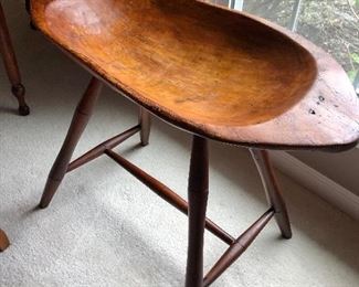 Large Antique Dough bowl, on legs (Later addition)